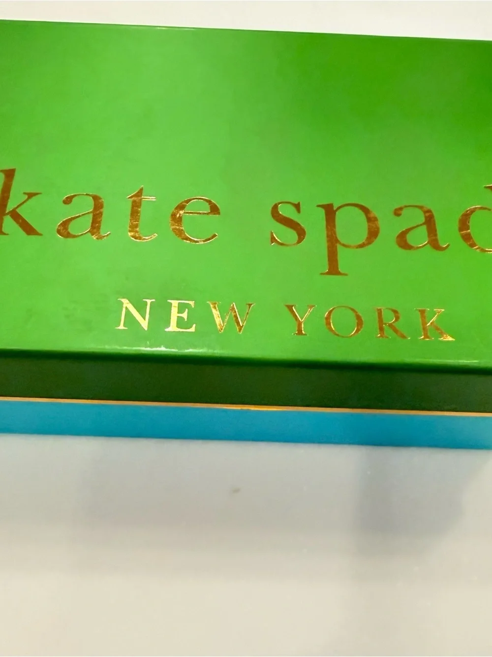 Kate Spade New York Nelly Flats Washed Denim Metallic Silver Sz 8.5 NIB